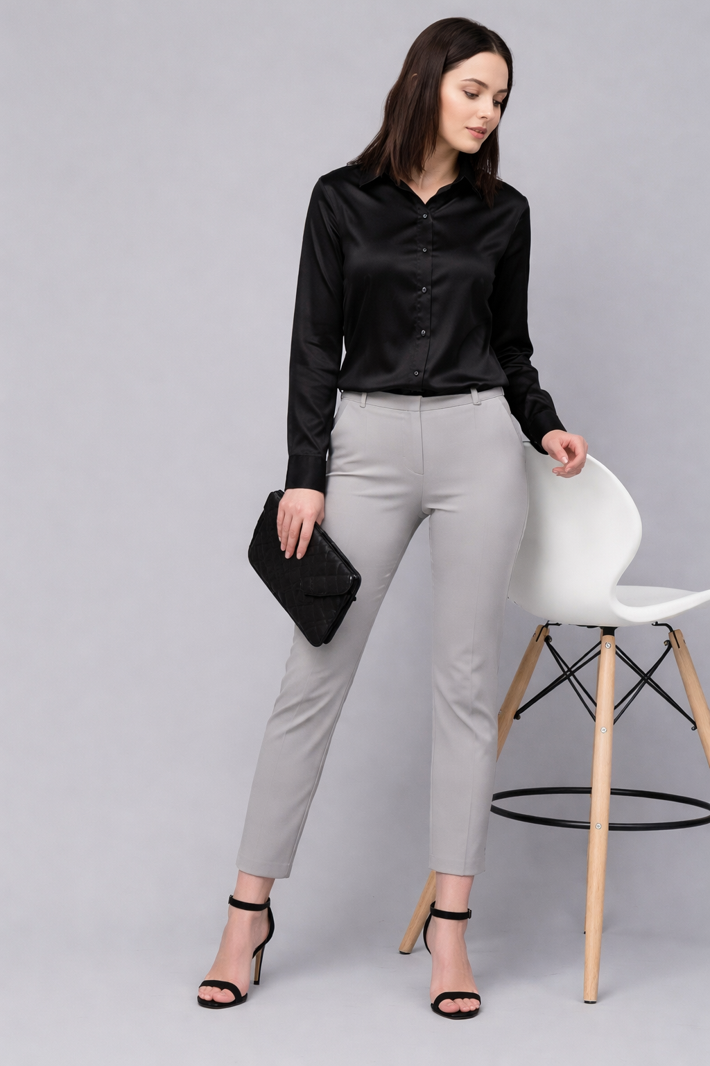 Black Satin Shirt for Women – Luxury Formal & Evening Wear