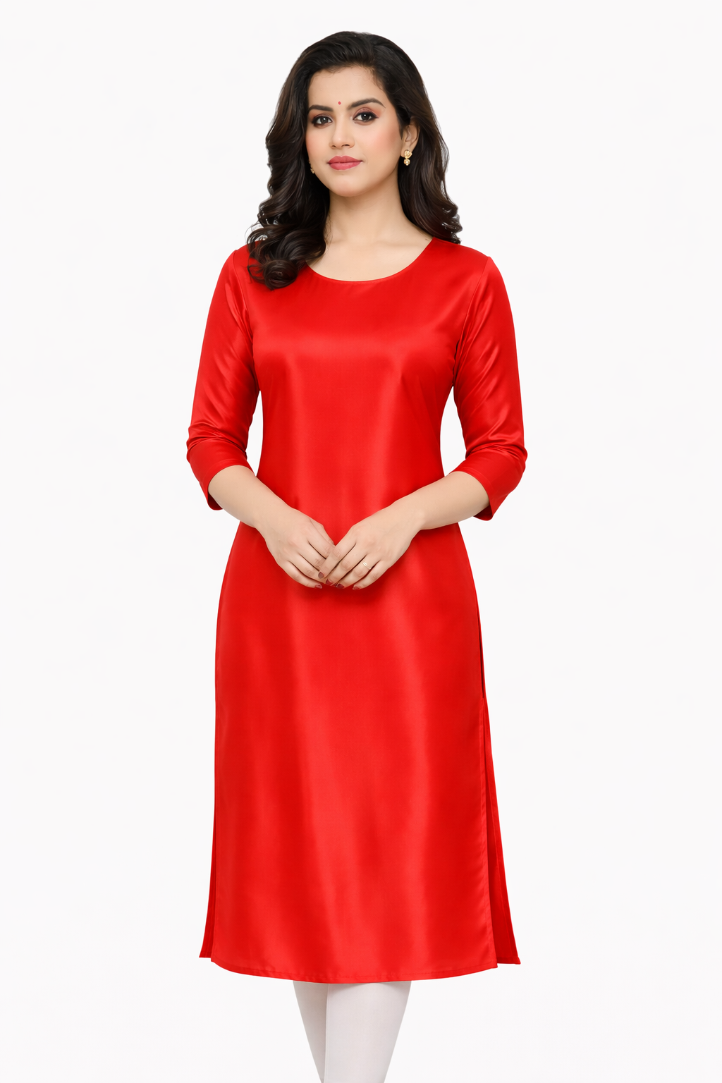 Signature Red Satin Kurti