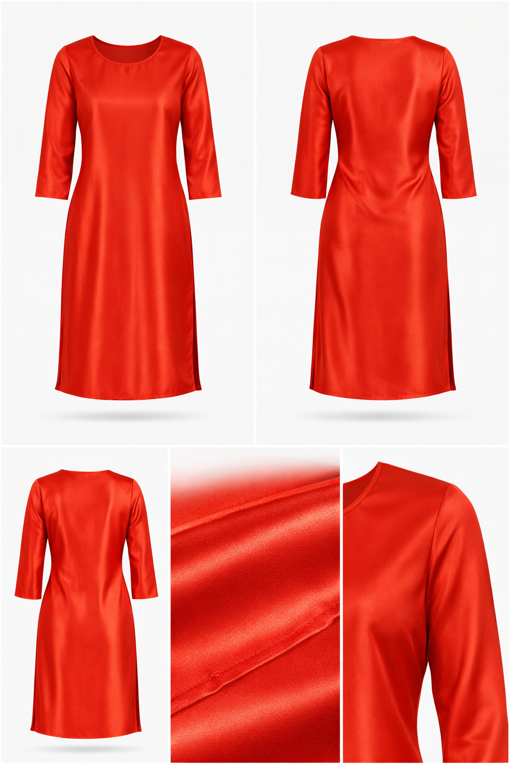 Signature Red Satin Kurti