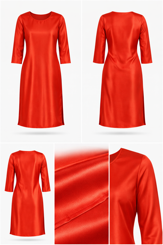 Signature Red Satin Kurti