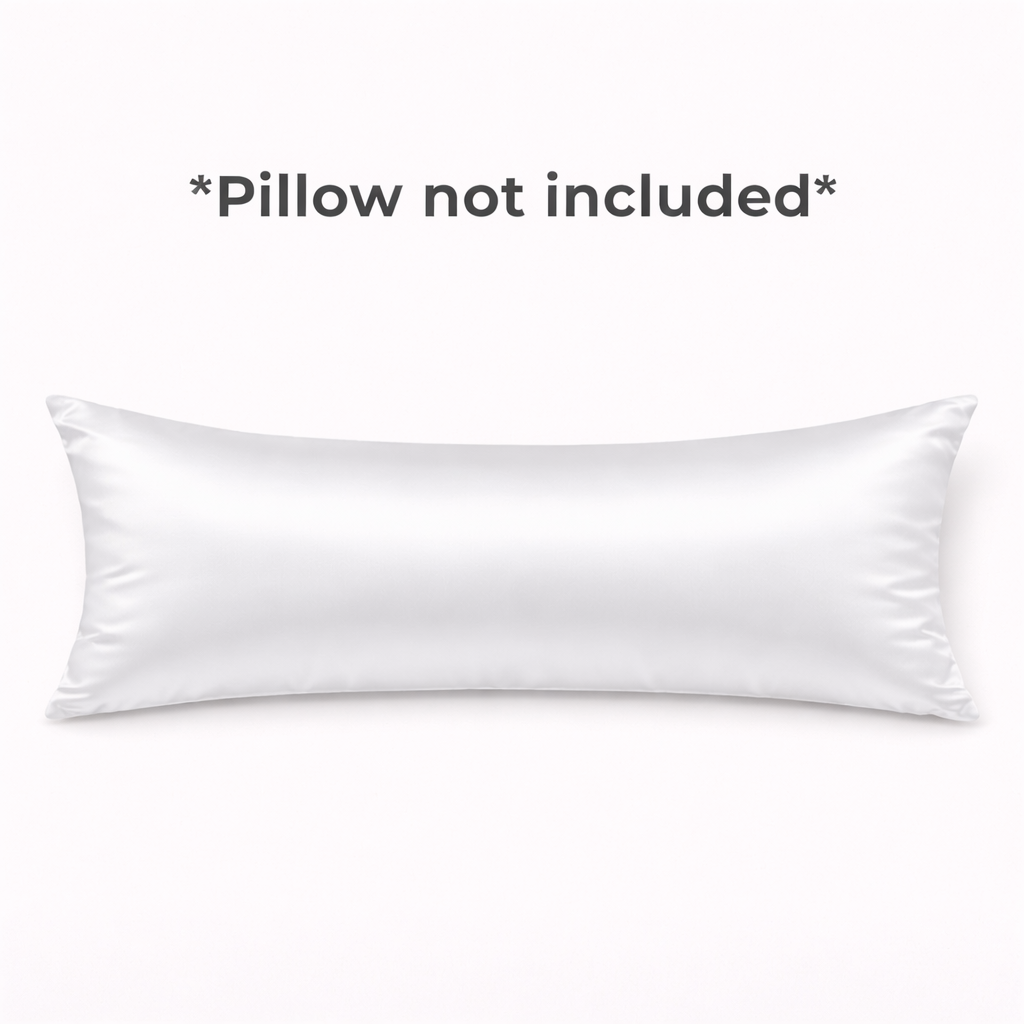 Garmica™ Luxury Body Satin Pillow Cover| Luxury Cuddle Satin Pillow Cover| 50x19 Inches | Hair & Skin Friendly, Ultra Soft Luxury Pillowcase for Full Body Support