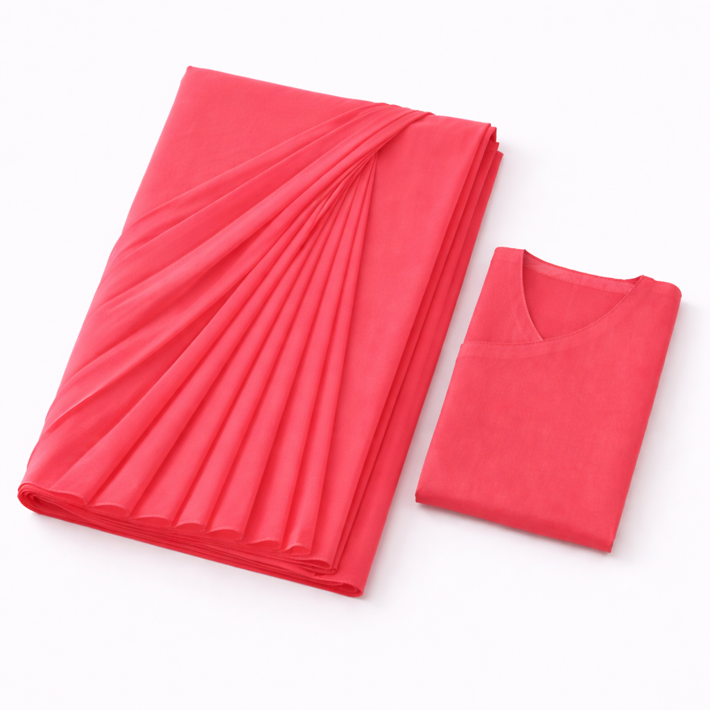 Coral Pink Ready to Wear Georgette Saree