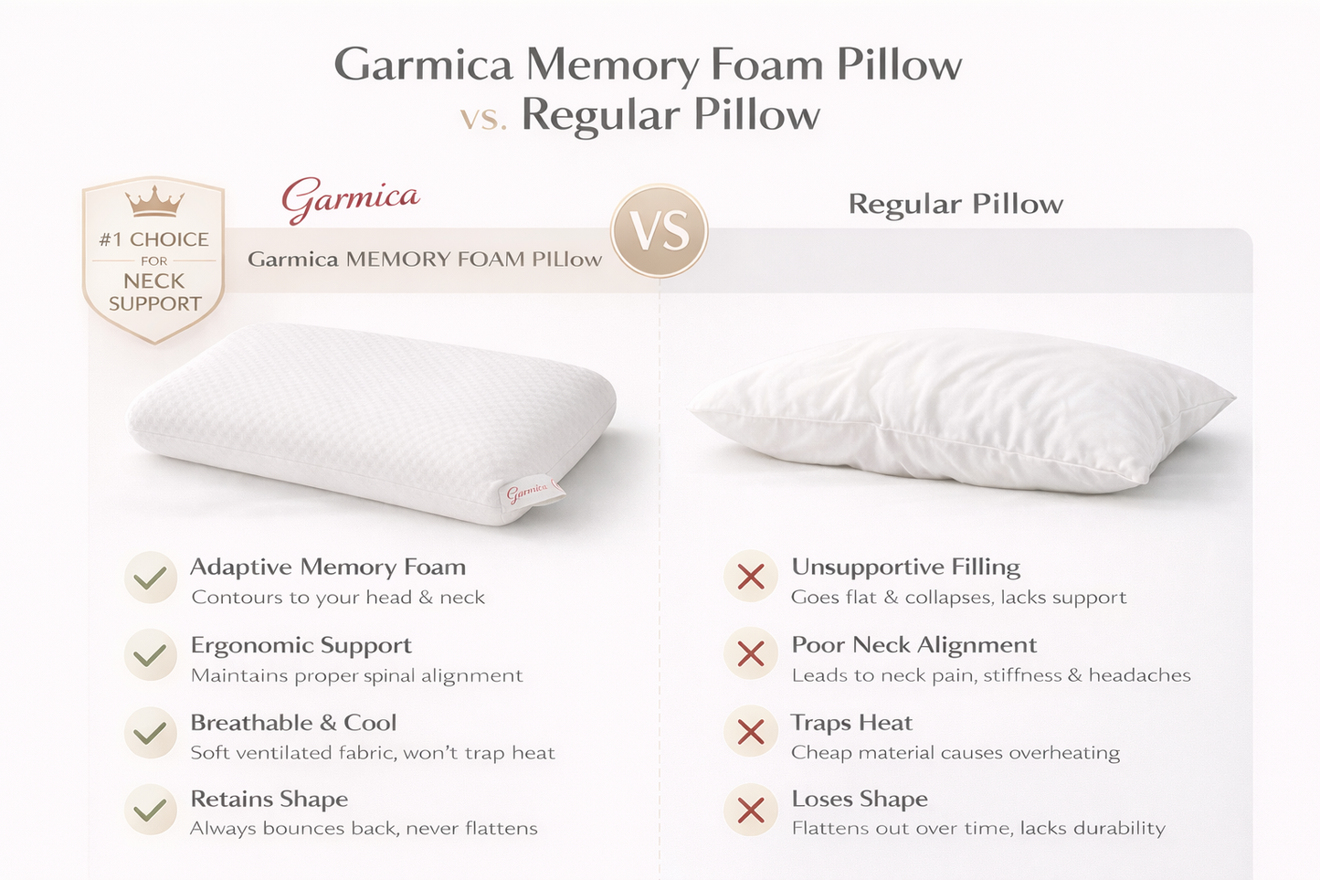 Garmica™ Memory Foam Pillow