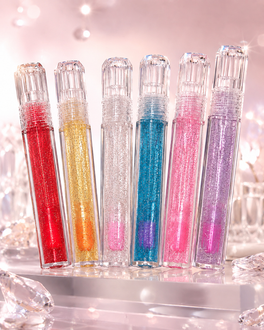 Dazzling Glow Glitter Lip Gloss Set – 6 Shades of Shine