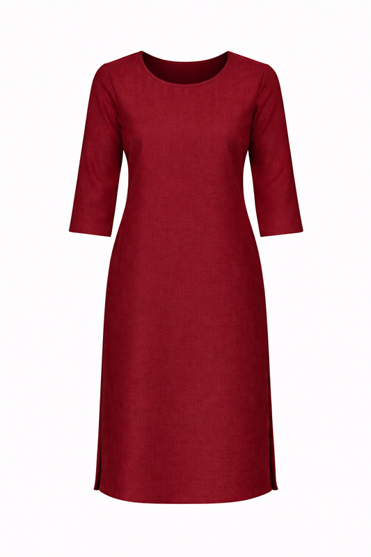 Maroon Glace Cotton Kurti