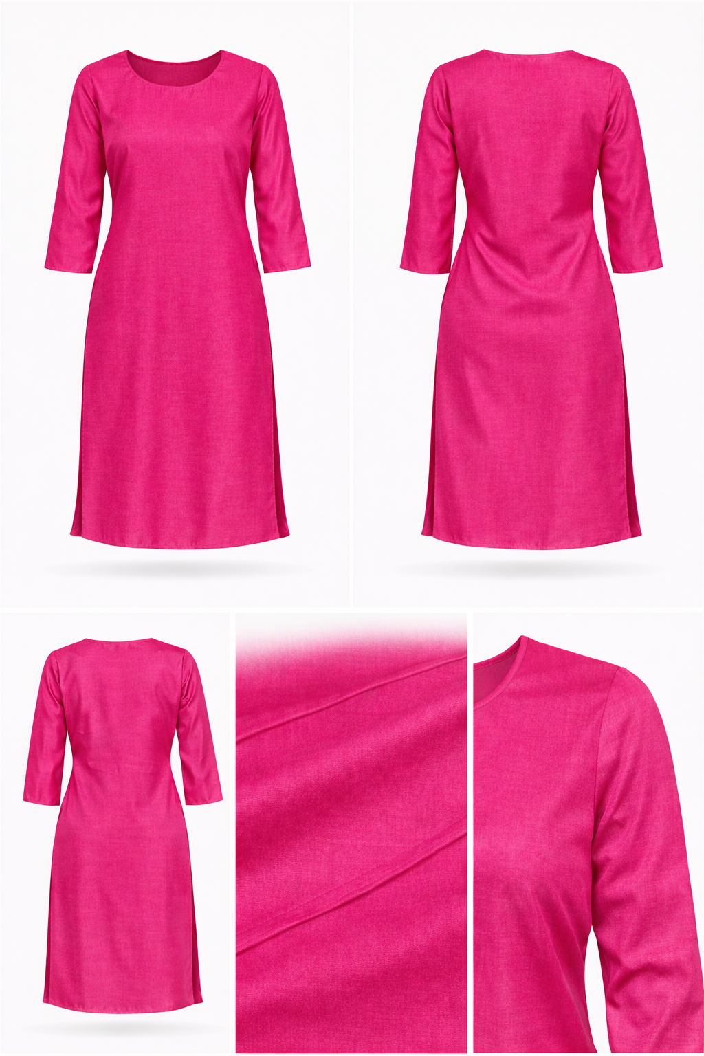 Pink Glace Cotton Kurti