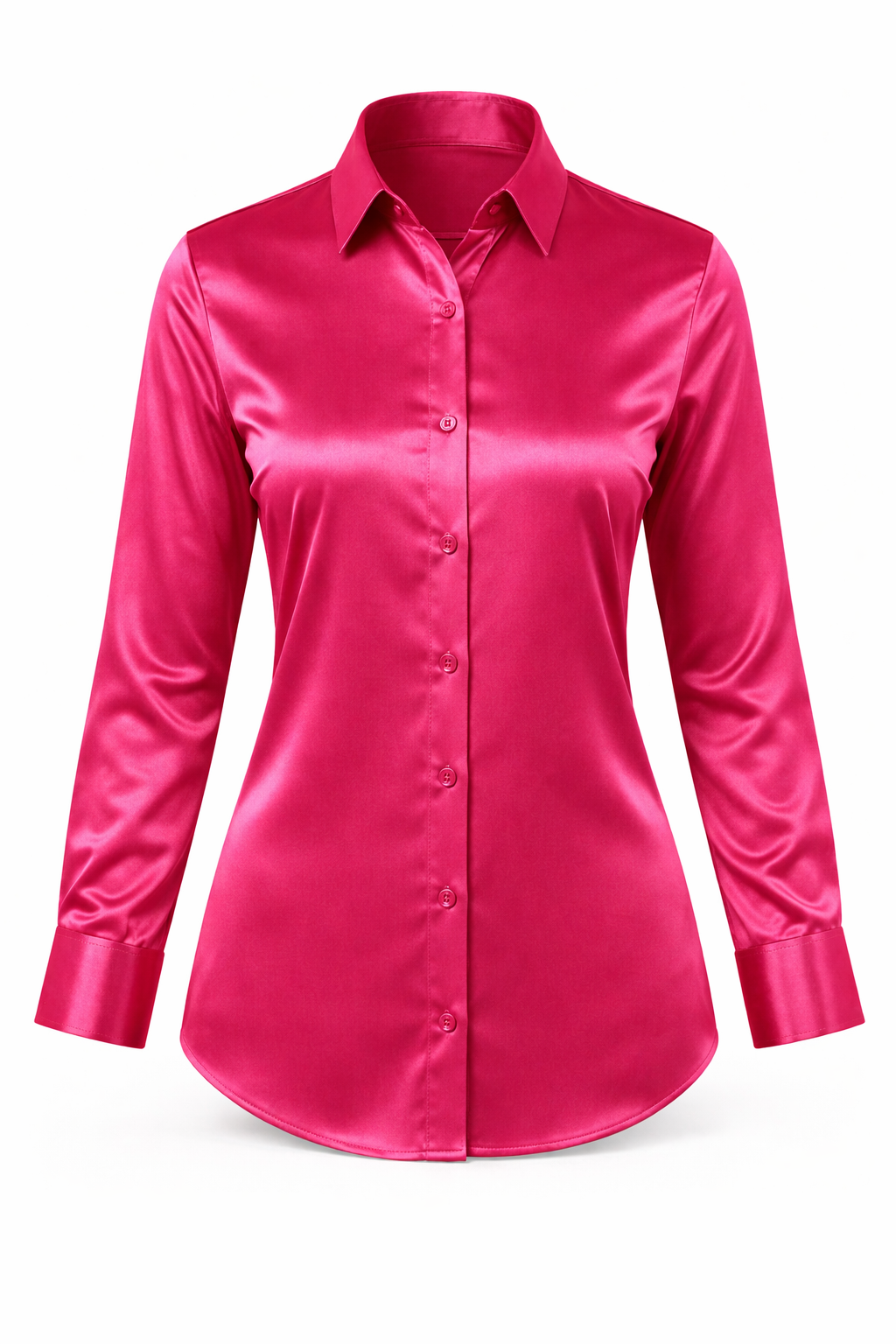 Luxury Pink Satin Shirt
