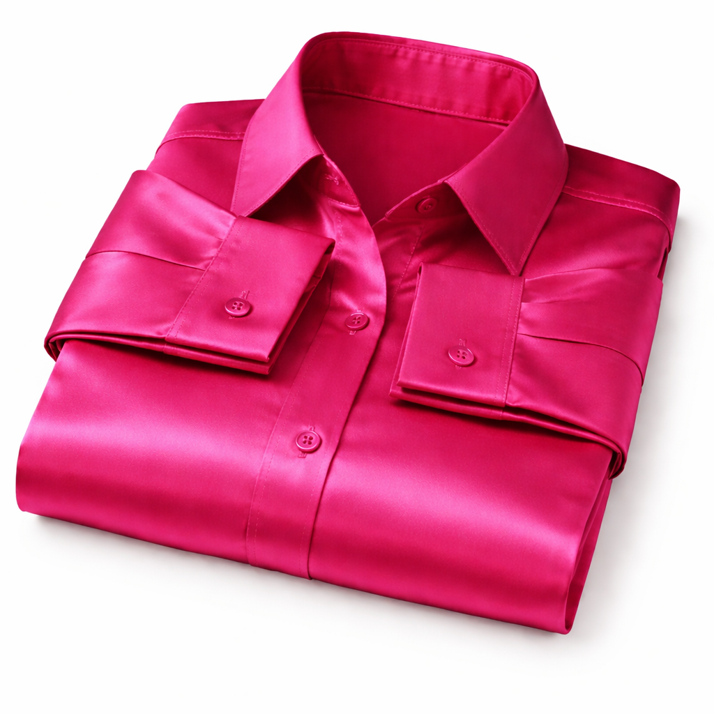 Luxury Pink Satin Shirt