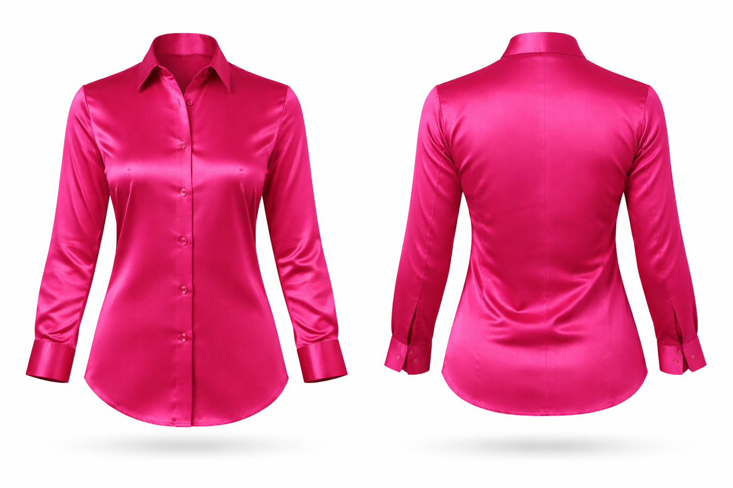 Luxury Pink Satin Shirt