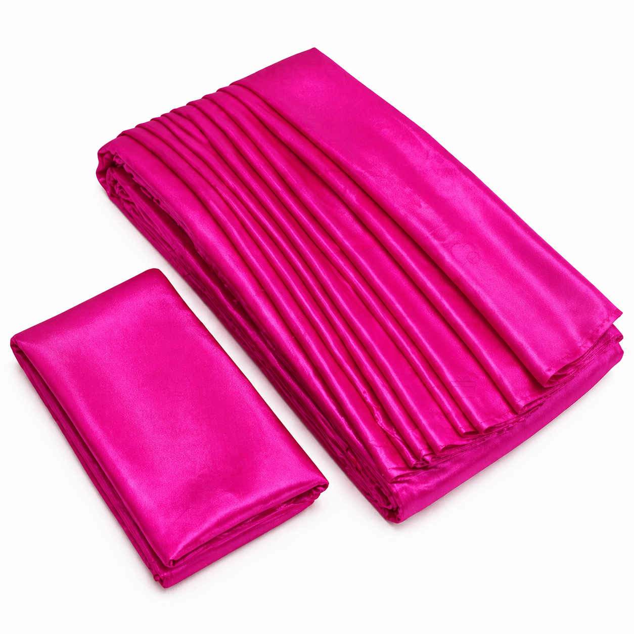 Garmica Luxe Pink Satin Ready-to-Wear Saree