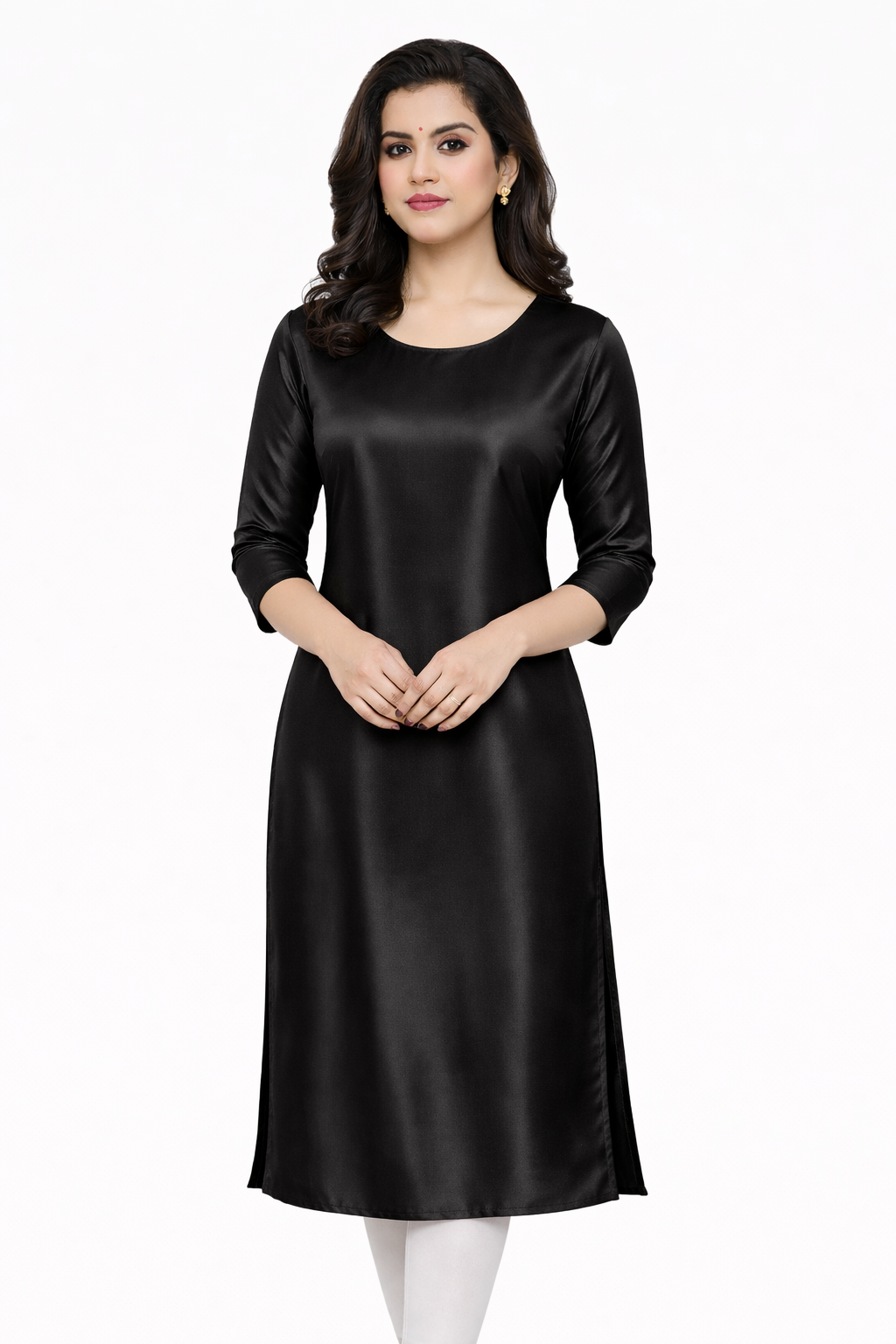 Signature Black Satin Kurti