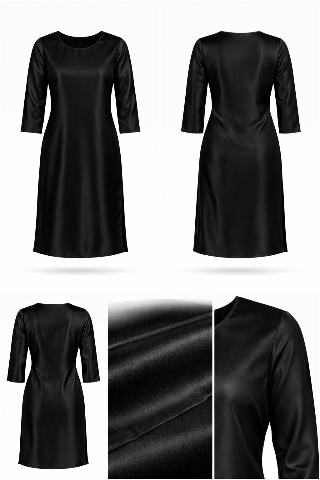 Signature Black Satin Kurti