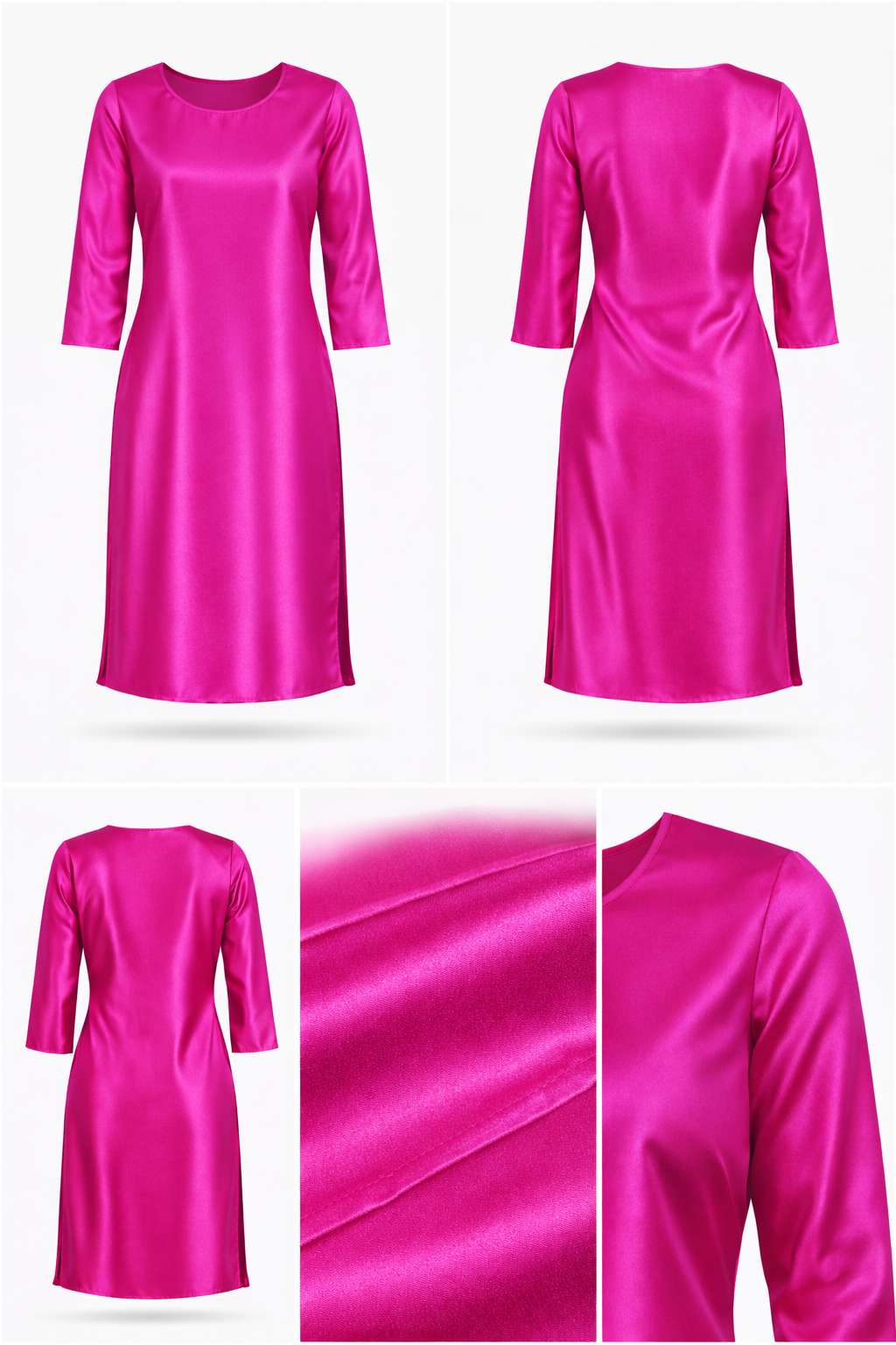 Signature Pink Satin Kurti
