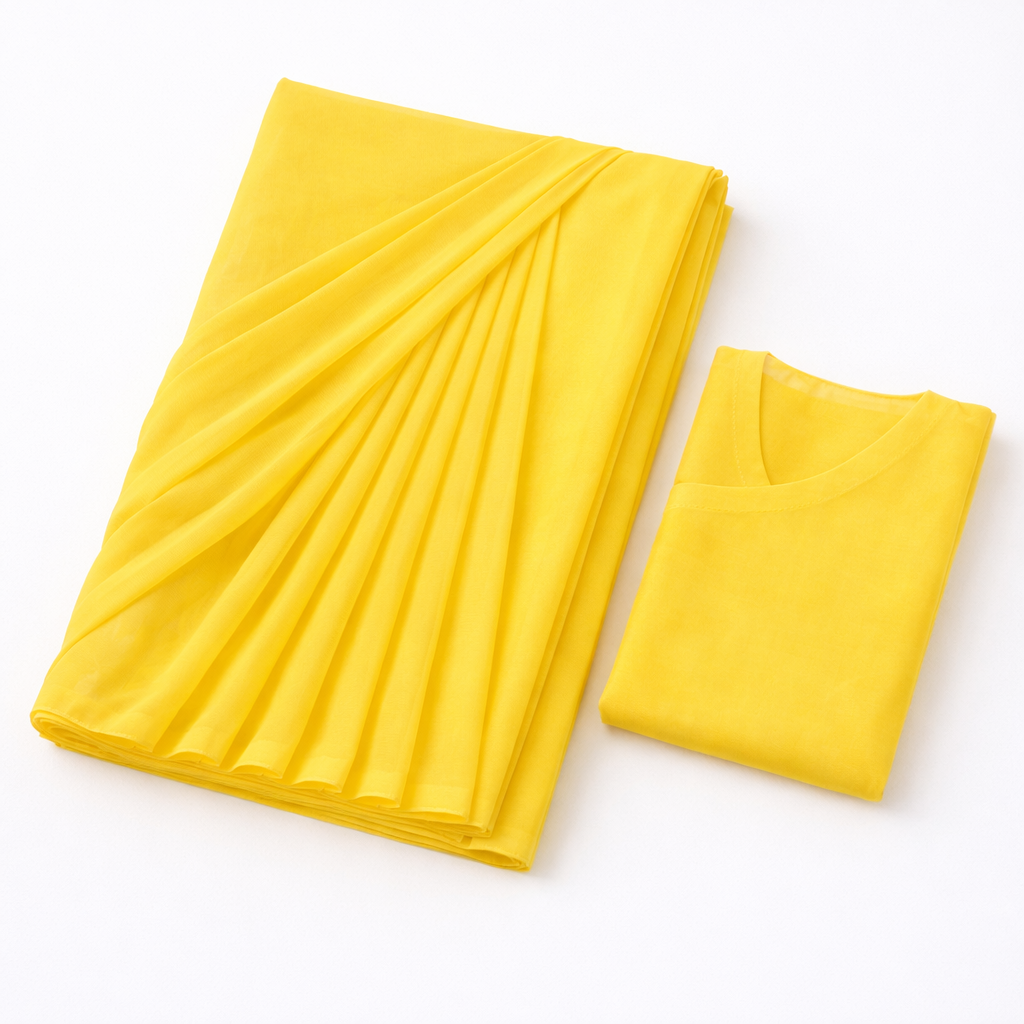 Signature Yellow Georgette Ready to Wear Saree